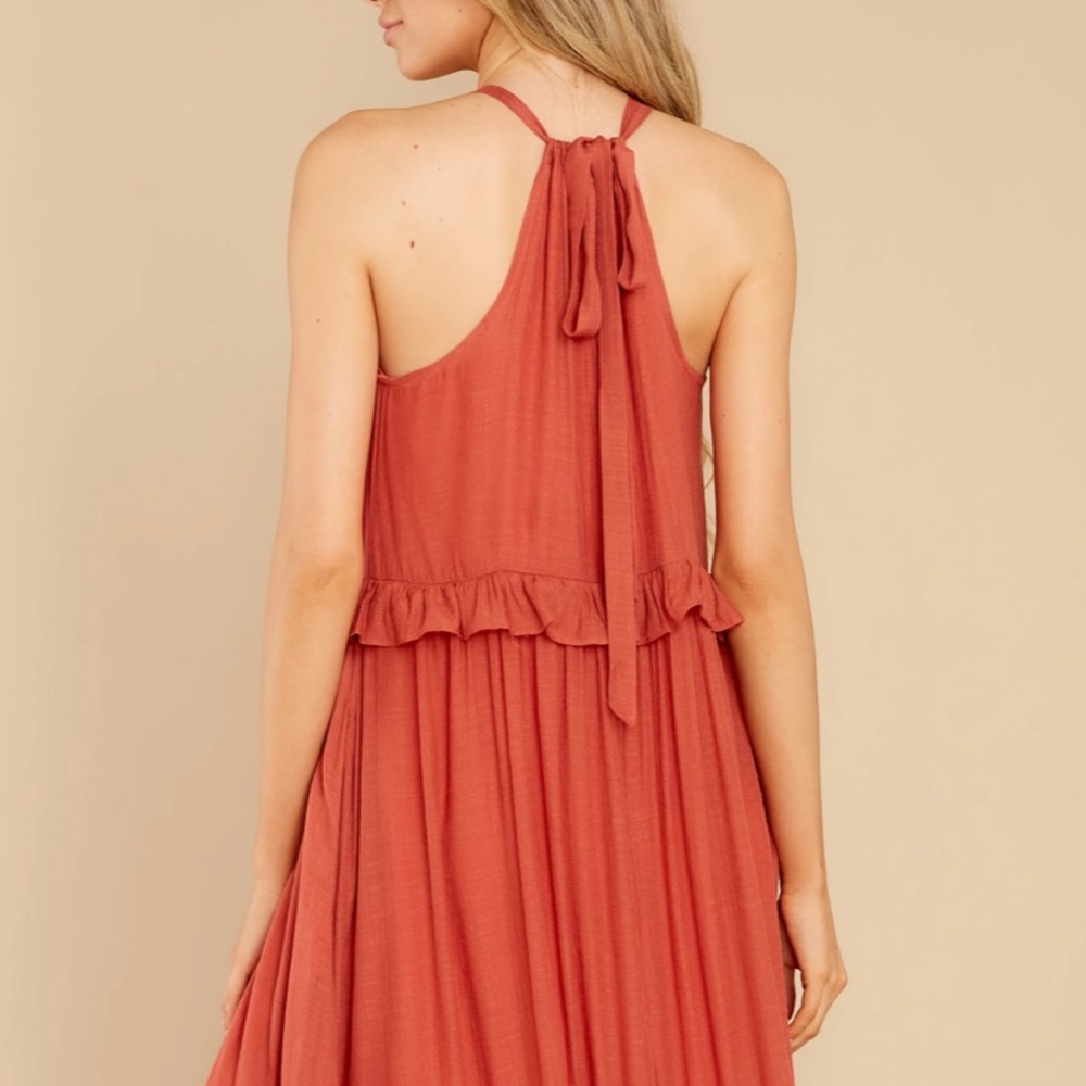 Rust Maxi Dress (S) - Picture 3 of 6